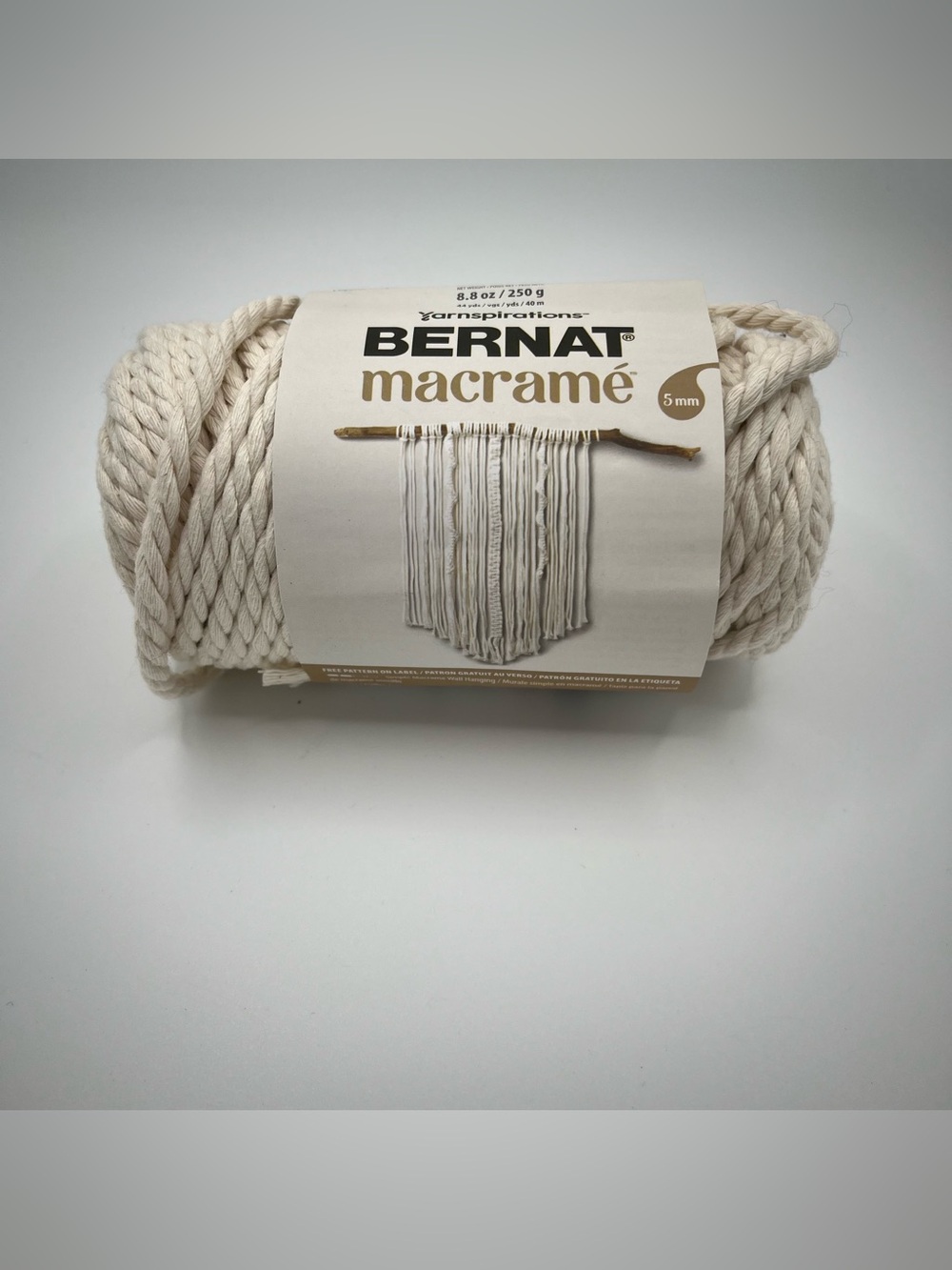 Bernat Yarnspirations Macrame Yarn Taupe